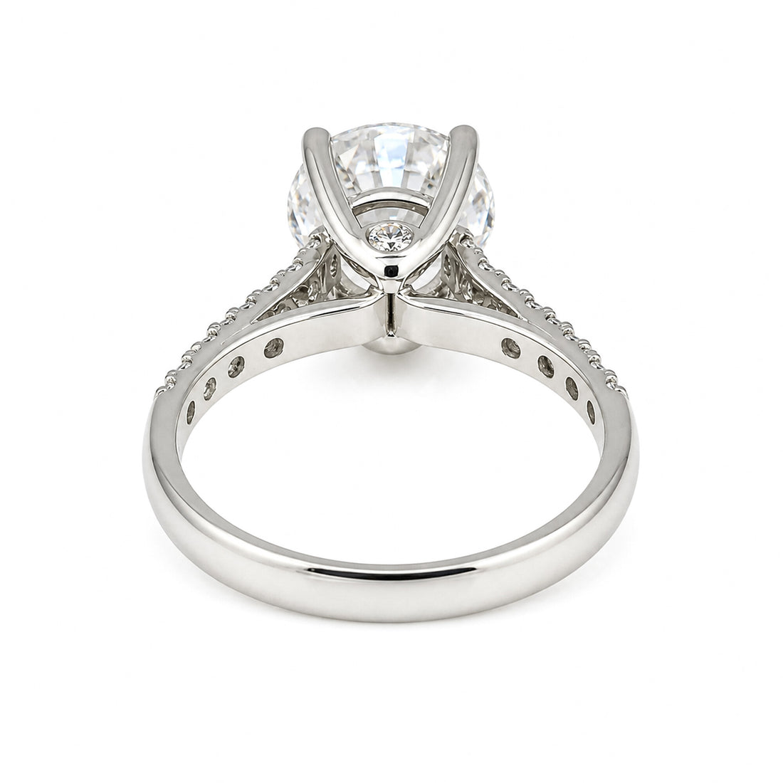 14K Lab Grown Diamond Round-Cut Halo Ring
