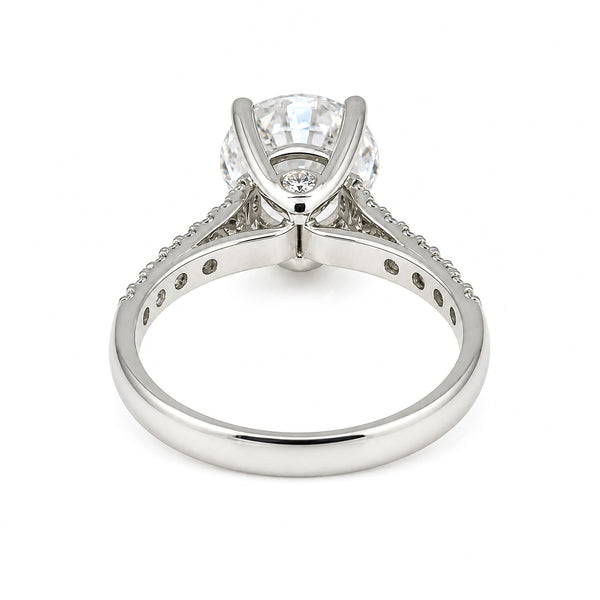 14K Lab Grown Diamond Round-Cut Halo Ring