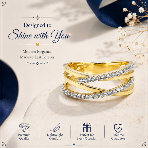 14K/18K Lab Grown Diamond Round Cut Ring for Women