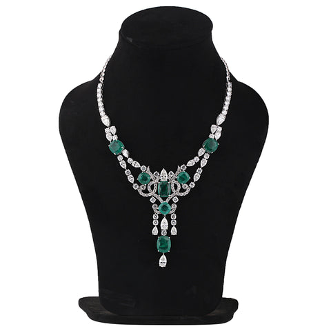 9K/14K Lab Grown Diamond Statement Necklace – Mixed Shapes, 49 Carats