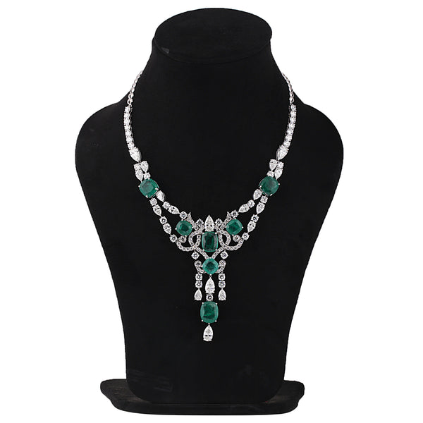 9K/14K Lab Grown Diamond Statement Necklace – Mixed Shapes, 49 Carats