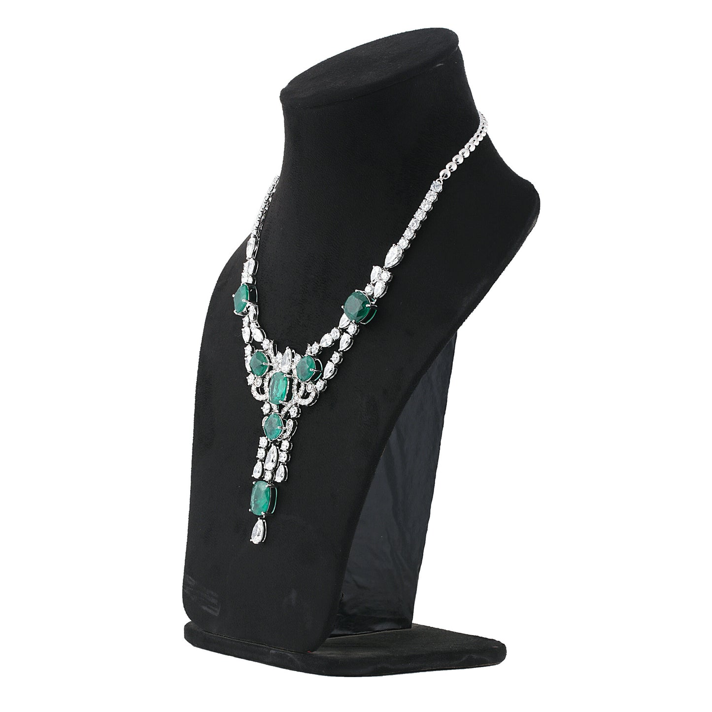 9K/14K Lab Grown Diamond Statement Necklace – Mixed Shapes, 49 Carats