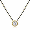 18K Gold Minimalist Diamond Accent Pendant Necklace