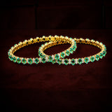 14K/18K Lab Grown Emerald Bracelet – Oval Cut, 33.82ct, BIS Hallmark Gold