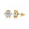 14K/18K Lab-Grown Diamond Solitaire Round Stud Earrings