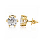 14K/18K Lab-Grown Diamond Solitaire Round Stud Earrings