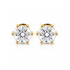 14K/18K Lab-Grown Diamond Solitaire Round Stud Earrings