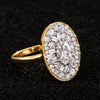 14K Lab Grown Diamond Fancy-Cut Halo Cluster Ring