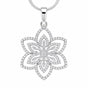 14K/18K Lab Grown Diamond Pave Cluster Pendant Necklace