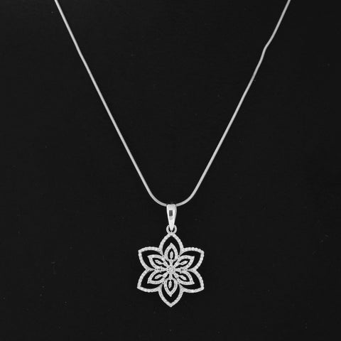 14K/18K Lab Grown Diamond Pave Cluster Pendant Necklace
