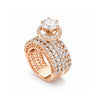 14K Lab Grown Diamond Round-Cut Pave Cluster Ring