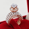 14K Lab Grown Diamond Round-Cut Pave Cluster Ring