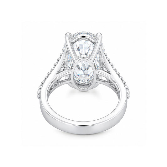 14K/18K Lab Grown Diamond Oval Cut Ring for Women