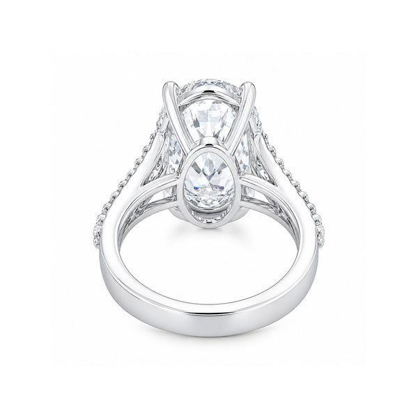14K/18K Lab Grown Diamond Oval Cut Ring for Women