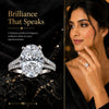 14K/18K Lab Grown Diamond Oval Cut Ring for Women