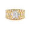14K Lab Grown Diamond Heart-Cut Halo Ring