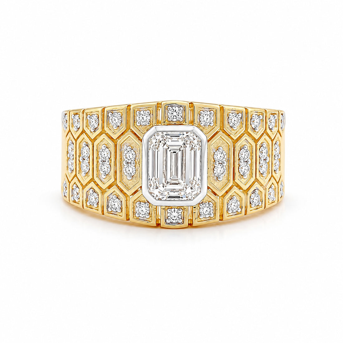 14K Lab Grown Diamond Heart-Cut Halo Ring