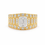 14K Lab Grown Diamond Heart-Cut Halo Ring