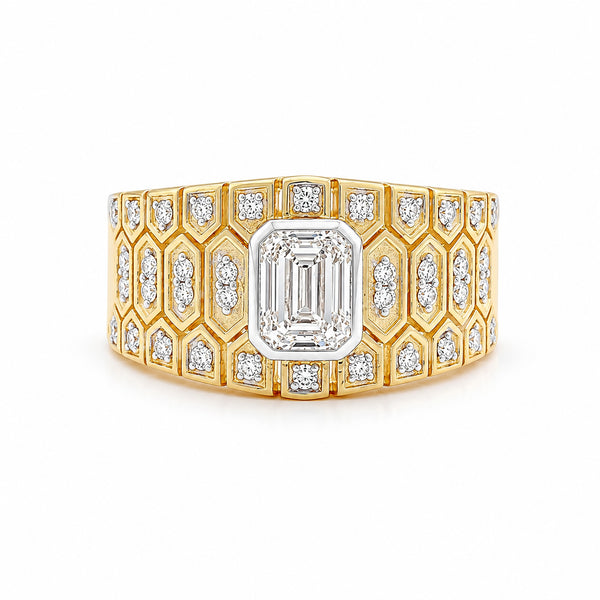 14K Lab Grown Diamond Heart-Cut Halo Ring
