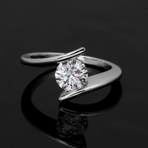 14K/18K Lab Grown Diamond Round Cut Ring for Women