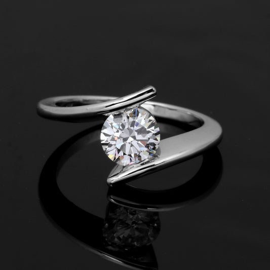 14K/18K Lab Grown Diamond Round Cut Ring for Women
