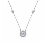 18K Lab Grown Emerald-Cut Diamond Solitaire Pendant Necklace