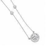 18K Lab Grown Emerald-Cut Diamond Solitaire Pendant Necklace
