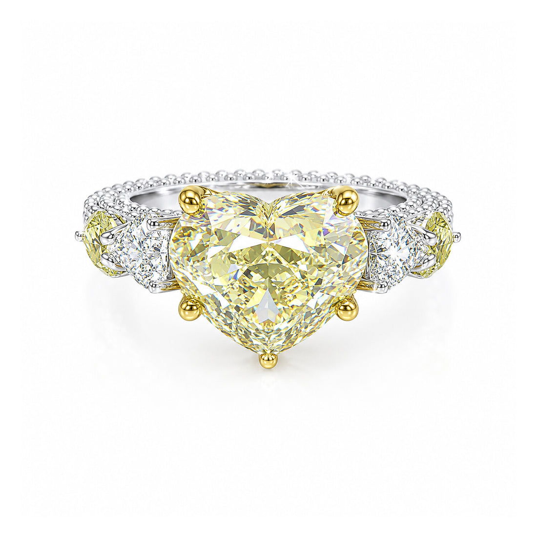 14K Lab Grown Diamond Heart-Cut Statement Heart Ring