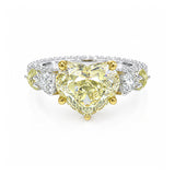 14K Lab Grown Diamond Heart-Cut Statement Heart Ring