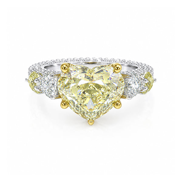 14K Lab Grown Diamond Heart-Cut Statement Heart Ring