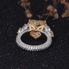 14K Lab Grown Diamond Heart-Cut Statement Heart Ring
