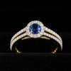 14K Natural Diamond Round-Cut Halo Ring