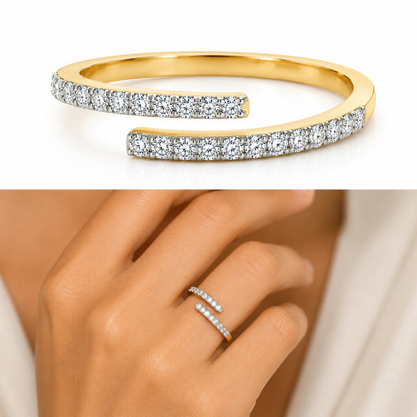 18K Lab Grown Diamond Round Cut Ring for Women