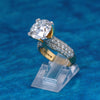 14K Lab Grown Diamond Round-Cut Pave Halo Ring