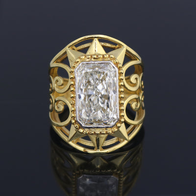 14K Lab Grown Diamond Emerald-Cut Solitaire Ring, 3 Ct, VVS/E | IGI Certified