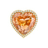14K Lab Grown Diamond Heart-Cut Pave Heart Ring