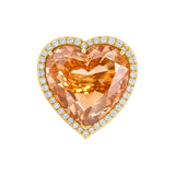 14K Lab Grown Diamond Heart-Cut Pave Heart Ring