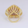 14K Lab Grown Diamond Heart-Cut Pave Heart Ring
