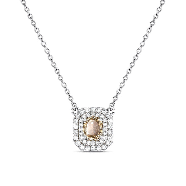 18K Lab Grown Emerald-Cut Diamond Solitaire Pendant Necklace