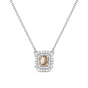 18K Lab Grown Emerald-Cut Diamond Solitaire Pendant Necklace