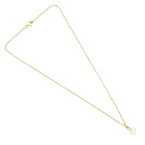 18K Gold Fancy-Cut Diamond Pendant Necklace