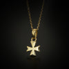 18K Gold Fancy-Cut Diamond Pendant Necklace