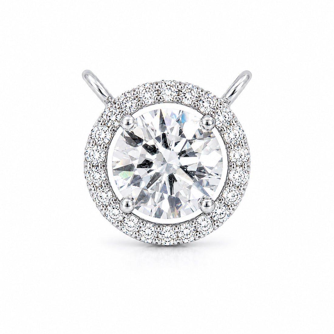 14K/18K Lab Grown Diamond Cluster Pendant Necklace – Everyday Wear