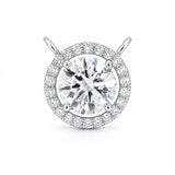 14K/18K Lab Grown Diamond Cluster Pendant Necklace – Everyday Wear