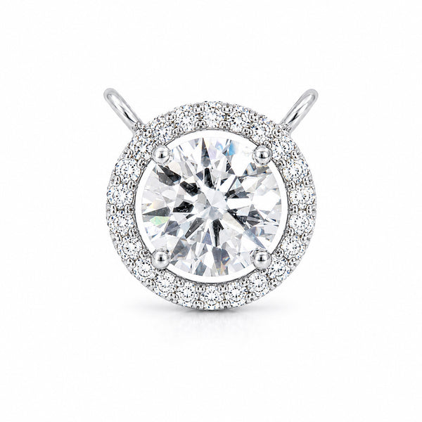 14K/18K Lab Grown Diamond Cluster Pendant Necklace – Everyday Wear