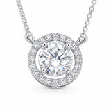 14K/18K Lab Grown Diamond Cluster Pendant Necklace – Everyday Wear