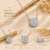 14K/18K Lab Grown Diamond Cluster Pendant Necklace – Everyday Wear