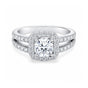 14K Lab Grown Diamond Round-Cut Pave Cluster Ring