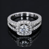 14K Lab Grown Diamond Round-Cut Pave Cluster Ring