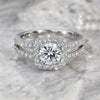 14K Lab Grown Diamond Round-Cut Pave Cluster Ring